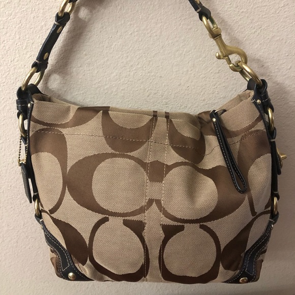Coach Handbags - Authentic Coach Canvas & Leather Hannbag